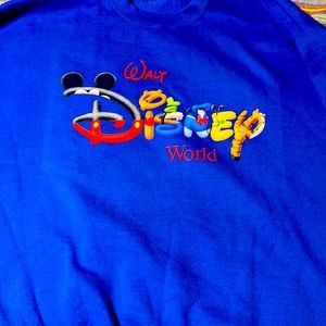 *LIKE NEW!* Vintage Walt Disney World Adult XXL Blue 90s Sweatshirt Crew Neck